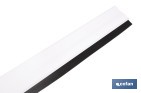 Burlete basculante de aluminio con labio de caucho | Longitud de 93 cm | Disponible en diferentes acabados - Cofan
