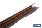 Burlete basculante de aluminio con labio de caucho | Longitud de 93 cm | Disponible en diferentes acabados - Cofan