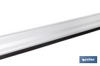 Burlete basculante de aluminio con labio de caucho | Longitud de 93 cm | Disponible en diferentes acabados - Cofan