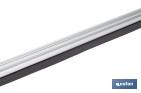 Burlete basculante de aluminio con labio de caucho | Longitud de 93 cm | Disponible en diferentes acabados - Cofan
