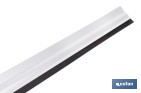 Burlete basculante de aluminio con labio de caucho | Longitud de 93 cm | Disponible en diferentes acabados - Cofan