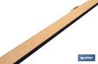 Burlete basculante de madera sostenible | Fijación mediante bisagra | Longitud de 91,5 cm | Disponible en diferentes acabados - Cofan