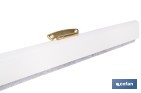 Burlete basculante de madera sostenible | Fijación mediante bisagra | Longitud de 91,5 cm | Disponible en diferentes acabados - Cofan