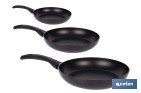 PACK DE 3 SARTENES ANTIADHERENTES PARA INDUCCIÓN | SARTENES DE ALUMINIO CON MANGO ERGONÓMICO | MEDIDAS: Ø16 CM, Ø20 CM, Ø22 CM