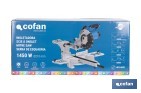 Ingletadora eléctrica 1450 W Ø210 mm 5000 rpm | Corte preciso con guía láser, doble bisel, barra deslizante y bolsa de serrín - Cofan
