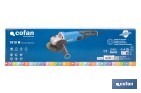Amoladora angular eléctrica 1010 W Ø115/125 mm con velocidad variable 3000-11000 rpm | Arranque progresivo, mango antivibración, engranajes de aluminio reforzado - Cofan