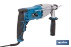 Taladro percutor eléctrico 1200 W con 2 velocidades, portabrocas automático 13 mm | Empuñadura multiposición y control de velocidad variable - Cofan