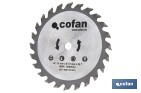 Discos de corte con 24 dientes | Diámetro 185 o 115 mm | Piezas de recambio para sierras circulares - Cofan