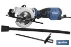 Mini scie circulaire électrique | Dimension Ø115mm pour couper du bois, des plastiques et du métal mou | 705W Ø115mm - Cofan