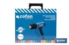 Pistola termica ad aria calda, display LCD digitale, 2000W | Temperatura regolabile da 50ºC fino a 650ºC | Display digitale - Cofan