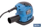 Lijadora mouse eléctrica 130 W 14 000 rpm, aspiración de polvo | Base de velcro con 5 agujeros | Ideal para madera, chapa, laca o relleno - Cofan
