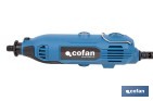 Multiherramienta rotativa 135 W 8000-33000 rpm, velocidad variable | Ideal para cortar, fresar, pulir y perforar | Incluye kit de accesorios intercambiables - Cofan