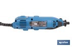 Multiherramienta rotativa 135 W 8000-33000 rpm, velocidad variable | Ideal para cortar, fresar, pulir y perforar | Incluye kit de accesorios intercambiables - Cofan