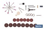 KIT DE ACCESORIOS PARA MULTIHERRAMIENTA ROTATIVA | INCLUYE DISCOS, FRESAS, BROCAS, LIJAS Y ACCESORIOS DE PULIDO | COMPATIBLE CON HERRAMIENTA REF. 50001245