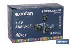 Pilhas Alcalinas - LR03 AAA/1,5V - Cofan