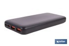 Batería externa portátil de 20 W con USB-A y USB tipo C | Power bank 10.000 mAh de polímero de litio 3,7 V - Cofan