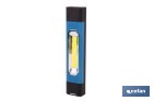 Lámpara de inspección LED COB 1200 lm | Recargable con 3 modos de luz | Extremos magnéticos, giratorios y plegables - Cofan