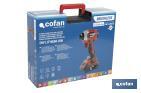 Atornillador percutor de impacto sin escobillas | Para puntas 1/4" Hex | Control de velocidad variable | Maletín, batería Li-ion de 20V y 2,0 Ah y cargador incluido - Cofan