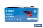 Martelo perfurador SDS Plus sem escovas multifunções | Perfura, martela e cinzela | Inclui: mala de transporte com acessórios, porta-brocas automático com adaptador SDS PLUS, bateria Li-Ion de 20 V e carregador - Cofan