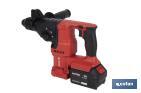 Martillo perforador SDS Plus sin escobillas multifunción | Taladra, percute y cincela | Incluye: maletín con accesorios, portabrocas automático con adaptador SDS PLUS, batería Li-Ion de 20 V y cargador - Cofan