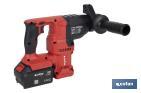 Martillo perforador SDS Plus sin escobillas multifunción | Taladra, percute y cincela | Incluye: maletín con accesorios, portabrocas automático con adaptador SDS PLUS, batería Li-Ion de 20 V y cargador - Cofan