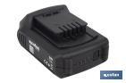 Batería de litio Li-ion de 20 V y 1.5 Ah | Adecuada para herramientas eléctricas Cofan | Protección electrónica integral - Cofan