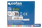 Batterie Lithium-Ion rechargeable 20 V 6,0 Ah | Compatible avec le système 1 for All | Grande autonomie, protection avancée | Indicateur Led de charge - Cofan