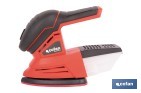 Lijadora Mouse a batería 20 V | Base de 10 x 14 cm | 11.000 rpm | Incluye caja de polvo y 3 hojas de lija | Disponible con y sin batería y cargador - Cofan