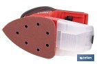Lijadora Mouse a batería 20 V | Base de 10 x 14 cm | 11.000 rpm | Incluye caja de polvo y 3 hojas de lija | Disponible con y sin batería y cargador - Cofan