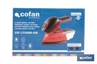 Lijadora Mouse a batería 20 V | Base de 10 x 14 cm | 11.000 rpm | Incluye caja de polvo y 3 hojas de lija | Disponible con y sin batería y cargador - Cofan