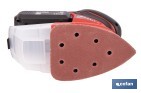 Lijadora Mouse a batería 20 V | Base de 10 x 14 cm | 11.000 rpm | Incluye caja de polvo y 3 hojas de lija | Disponible con y sin batería y cargador - Cofan