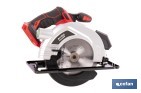 Sierra circular a batería 20 V con motor brushless | Disco de corte de Ø185 mm | 3650 rpm | Corte de profundidad hasta 50 mm | Incluye accesorios | Disponible con y sin batería y cargador - Cofan