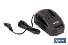 Pack de cargador 20 V 2.4 A + Batería 20 V 2.0 Ah Li-Ion | Compatible con sistema 1 for All | Protección contra sobrecarga y larga duración - Cofan