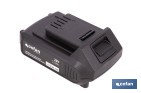 Pack de cargador 20 V 2.4 A + Batería 20 V 2.0 Ah Li-Ion | Compatible con sistema 1 for All | Protección contra sobrecarga y larga duración - Cofan
