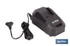 Pack de cargador 20 V 4.5 A + Batería 20 V 4.0 Ah Li-Ion | Compatible con sistema 1 for All | Protección contra sobrecarga y larga duración - Cofan