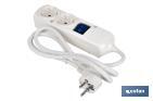 2-socket power strip | It includes illuminated on/off switch | Cable length: 1.5 metres - Cofan