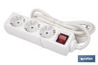 Power strip with 3 outlets | Cable of 1.4m in length | Power switch - Cofan