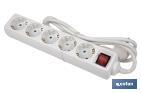 Power strip with 5 outlets | Cable of 1.4m in length | Power switch - Cofan