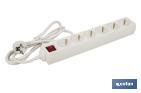 POWER STRIP WITH 6 OUTLETS | CABLE OF 1.4M IN LENGTH | POWER SWITCH