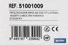 Prolongador de cable bipolar IP 44 | Con toma de tierra lateral | Cable de 10 y 25 metros color naranja - Cofan