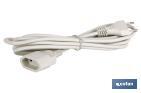 2-pole extension cord | Suitable for Europlug | White cable of 3 and 5 metres - Cofan