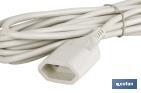 2-pole extension cord | Suitable for Europlug | White cable of 3 and 5 metres - Cofan