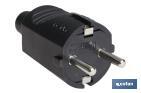 Rubber Two-Pole Schuko Plug | 16A - 250V | Black - Cofan