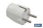 TWO-POLE SCHUKO PLUG | 16A - 250V | WHITE