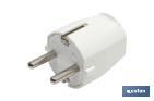 Two-Pole Schuko Plug | 16A - 250V | White - Cofan