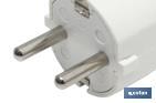 ZWEIPOLIGER STECKER WEISS (16A-250V) - Cofan