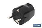 Two-Pole Schuko Plug | 16A - 250V | Black - Cofan