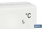 Termostato para calefacción analógico | Regulación de temperatura manual | Medidas 100 x 80 x 40 mm - Cofan