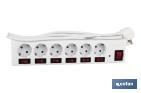 6-socket power strip | It includes illuminated on/off switch | Cable length: 1.5 metres - Cofan