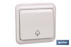 Flush mounted door bell switch | Pacific Model | 10A - 250V | White - Cofan